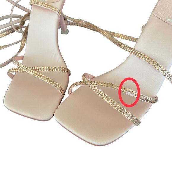 Jeffrey Campbell (Flawed) Shimmer Heel in Pink Satin NEW Size 10 - Picture 4 of 9